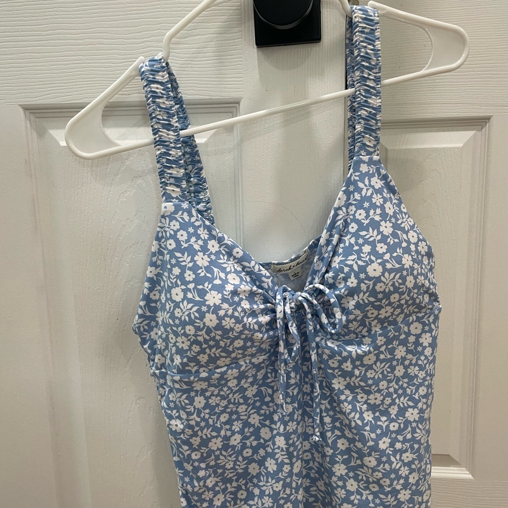 Blue Floral Tank Top